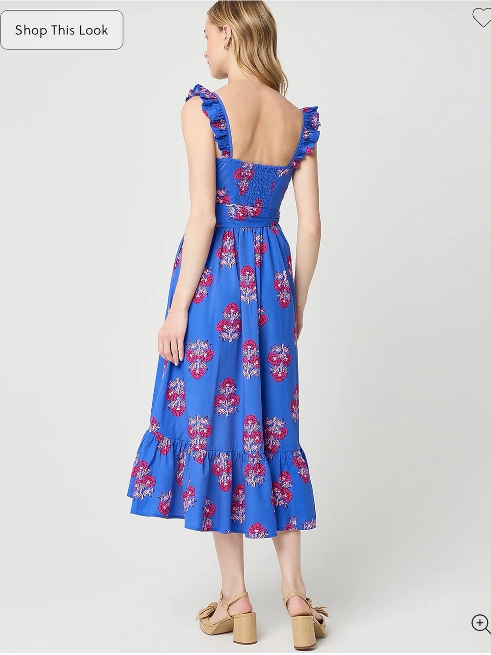NWT! J. Crew Cotton Floral Tie-Waist Midi Dress. Size 12. - Picture 3 of 10